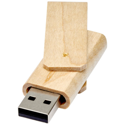 ROTATE WOOD USB in Light Brown