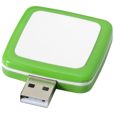 ROTATING SQUARE USB in Light Green & White