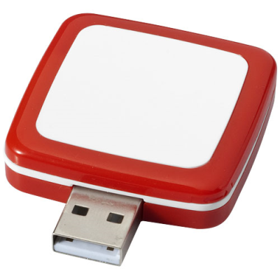 ROTATING SQUARE USB in Red & White