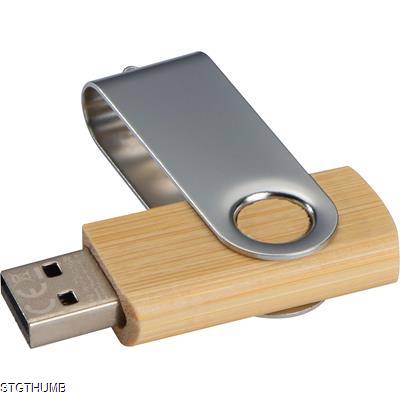 TWIST USB STICK with Medium Wood Cover 8gb in Brown