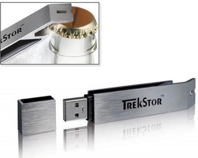 USB FLASH DRIVE MEMORY STICK & BOTTLE OPENER in Silver
