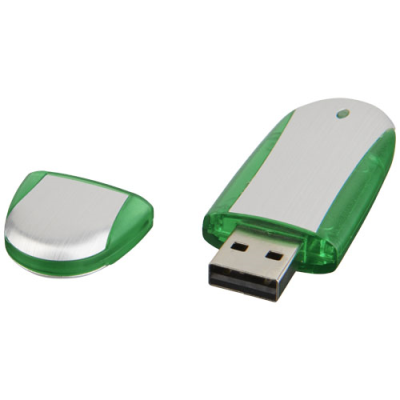 USB STICK OVAL in Apple Green & Silver