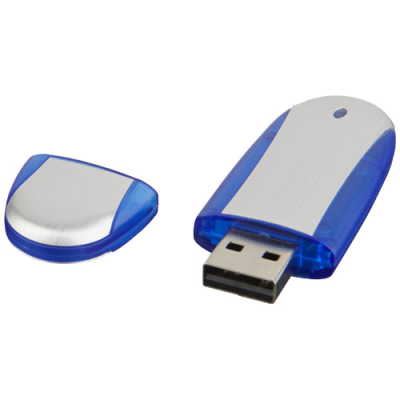 USB STICK OVAL in Dark Blue & Silver