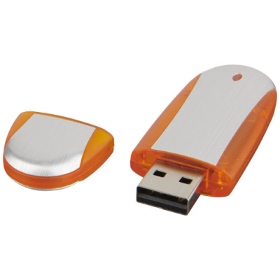 USB STICK OVAL in Orange & Silver