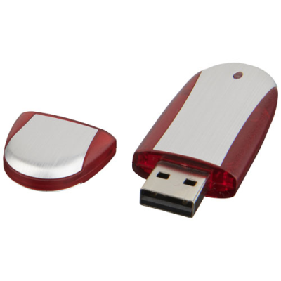 USB STICK OVAL in Red & Silver