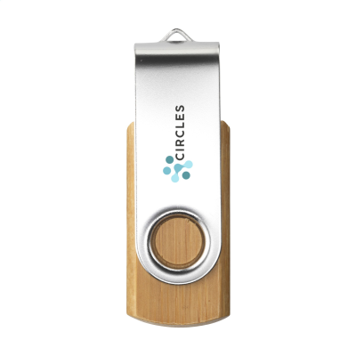 USB TWIST BAMBOO FROM STOCK 4 GB in Bamboo