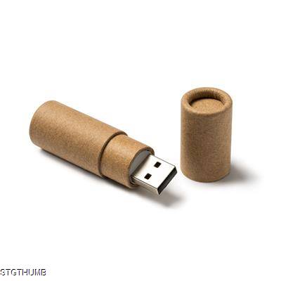 VIKEN CYLINDRICAL USB MEMORY STICK in Recycled Cardboard Card