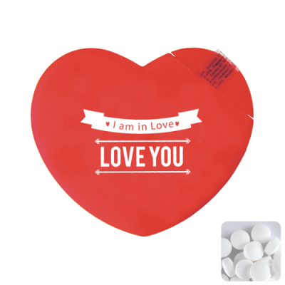 HEART MINTS CARD with Sugar Free Mints in Red