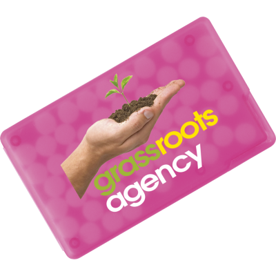 MINTS CARD - CREDIT CARD SHAPE FROSTED PINK