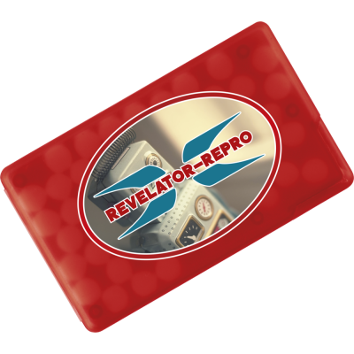 MINTS CARD - CREDIT CARD SHAPE FROSTED RED