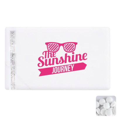 MINTS CARD with Sugar Free Mints in White