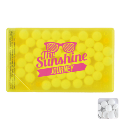 MINTS CARD with Sugar Free Mints in Yellow