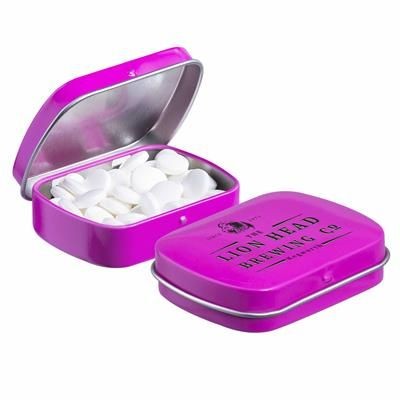 PERSONALISED COLOUR HINGED MINTS TIN