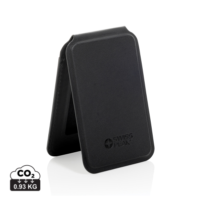 MAGSTAND RCS RECYCLED PU MAGNETIC PHONE WALLET with Stand in Black