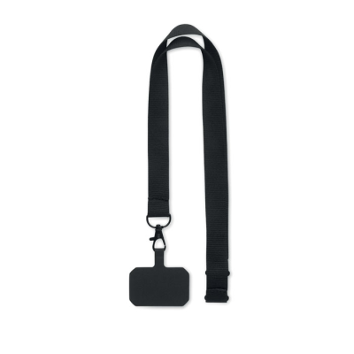 MOBILE PHONE HOLDER LANYARD in Black