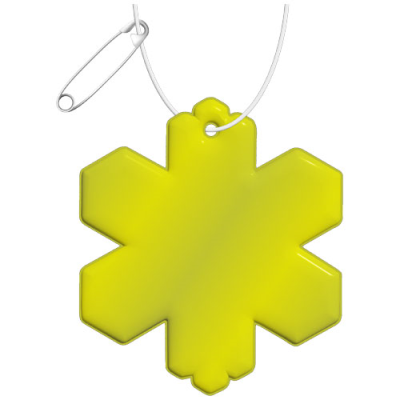 RFX™ H-10 SNOWFLAKE REFLECTIVE PVC HANGER in Neon Fluorescent Yellow