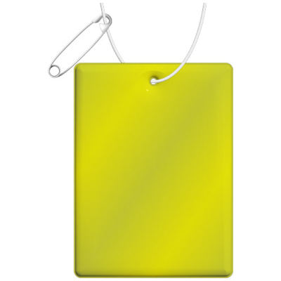 RFX™ H-12 RECTANGULAR REFLECTIVE PVC HANGER LARGE in Neon Fluorescent Yellow