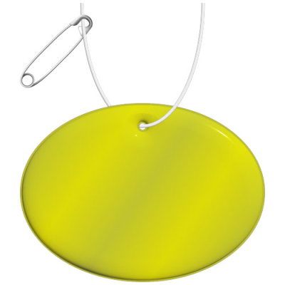 RFX™ H-12 ROUND L REFLECTIVE PVC HANGER in Neon Fluorescent Yellow