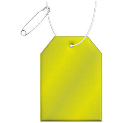 RFX™ H-12 TAG REFLECTIVE PVC HANGER in Neon Fluorescent Yellow