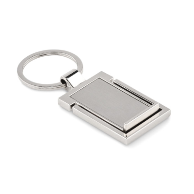 METAL KEYRING PHONE STAND in Silver