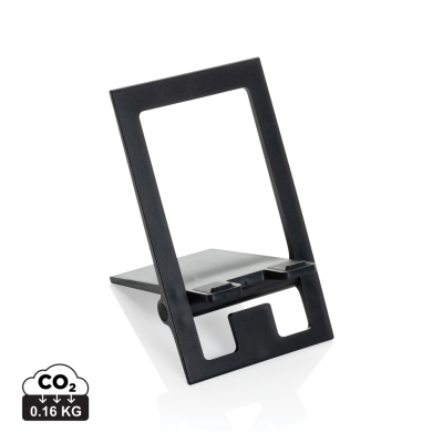 SNAPSTAND RCS RECYCLED PLASTIC FOLDING PHONE STAND in Black