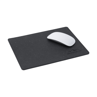 BONDED LEATHER MOUSEMAT in Black