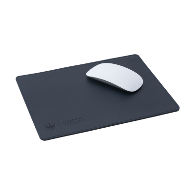 BONDED LEATHER MOUSEMAT in Dark Blue