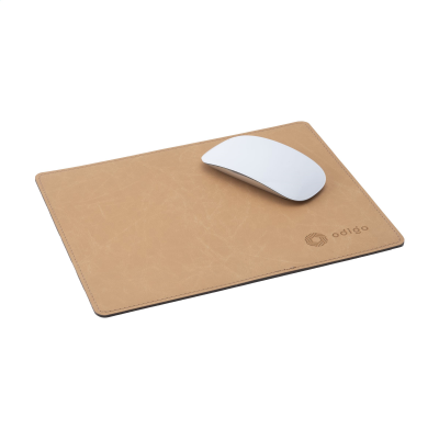 BONDED LEATHER MOUSEMAT in Taupé