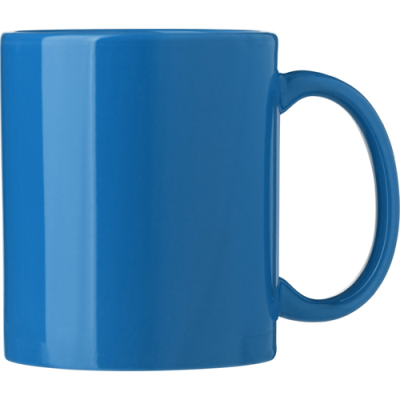 300ML CERAMIC POTTERY COLOUR MUG in Blue