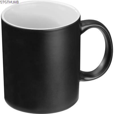 BLACK MUG with Colored Inside in White