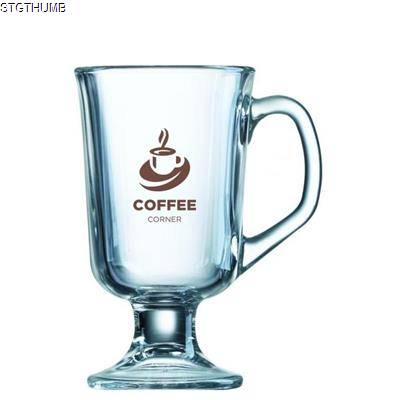 BOCK FOOTED GLASS COFFEE MUG 290ML/10OZ