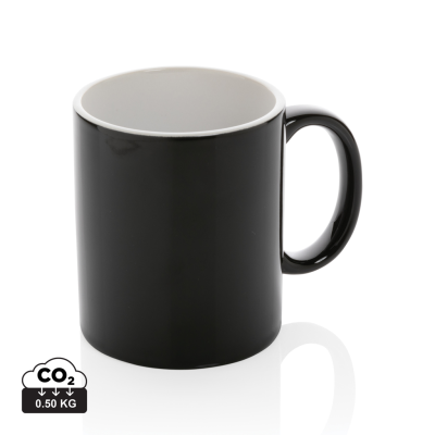 CERAMIC POTTERY CLASSIC MUG in Black & White