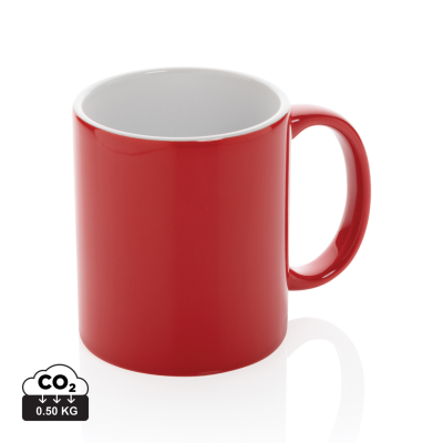 CERAMIC POTTERY CLASSIC MUG in Red