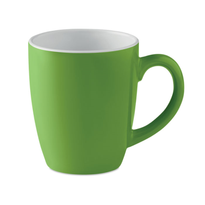 CERAMIC POTTERY COLOUR MUG 290 ML in Green