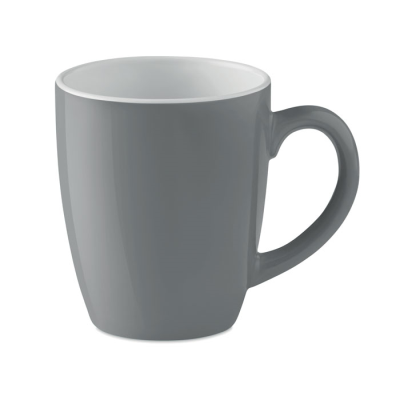 CERAMIC POTTERY COLOUR MUG 290 ML in Grey