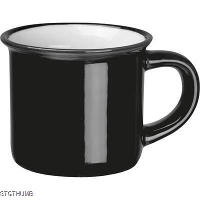 CERAMIC POTTERY ESPRESSO MUG in Black