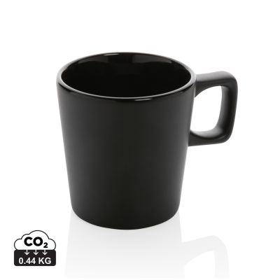 CERAMIC POTTERY MODERN COFFEE MUG in Black & White