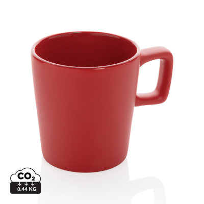 CERAMIC POTTERY MODERN COFFEE MUG in Red