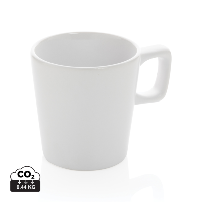 CERAMIC POTTERY MODERN COFFEE MUG in White