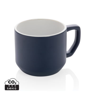 CERAMIC POTTERY MODERN MUG in Navy