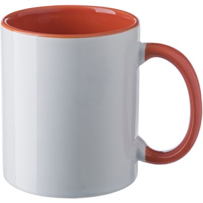 CERAMIC POTTERY MUG (300ML) in Orange