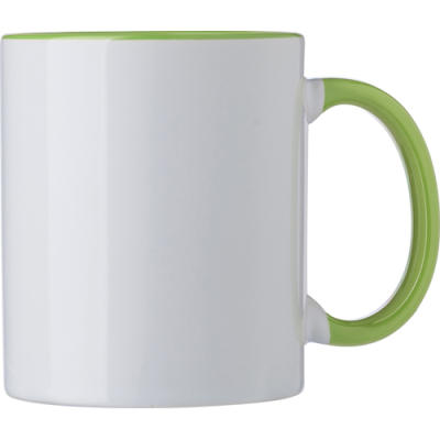 CERAMIC POTTERY MUG (300ML) in Pale Green