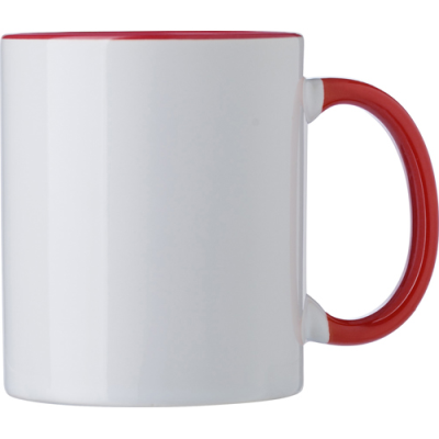 CERAMIC POTTERY MUG (300ML) in Red