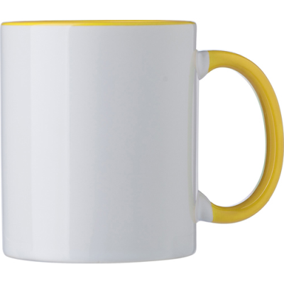 CERAMIC POTTERY MUG (300ML) in Yellow