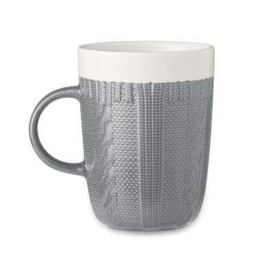 CERAMIC POTTERY MUG 310 ML in Grey