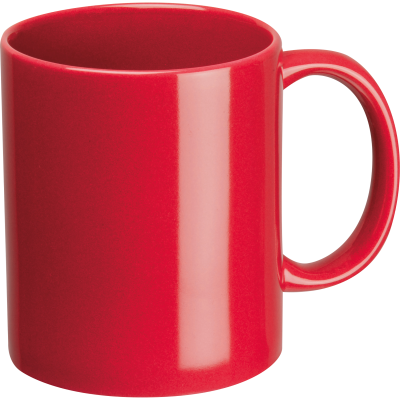 CERAMIC POTTERY MUG in Red