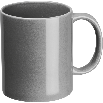 CERAMIC POTTERY MUG in Silvergrey