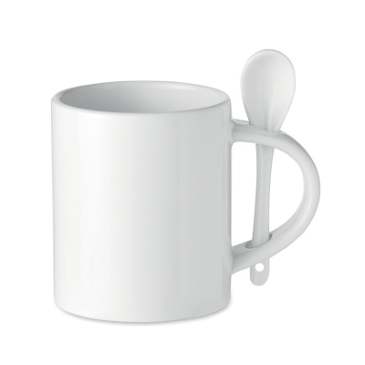 CERAMIC POTTERY SUBLIMATION MUG 300 ML in White