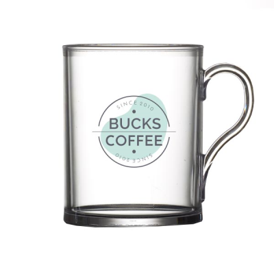 CLEAR TRANSPARENT MUG UNBREAKABLE (340ML & 12OZ)