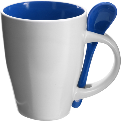 COFFEE MUG with Spoon (300Ml) in Blue